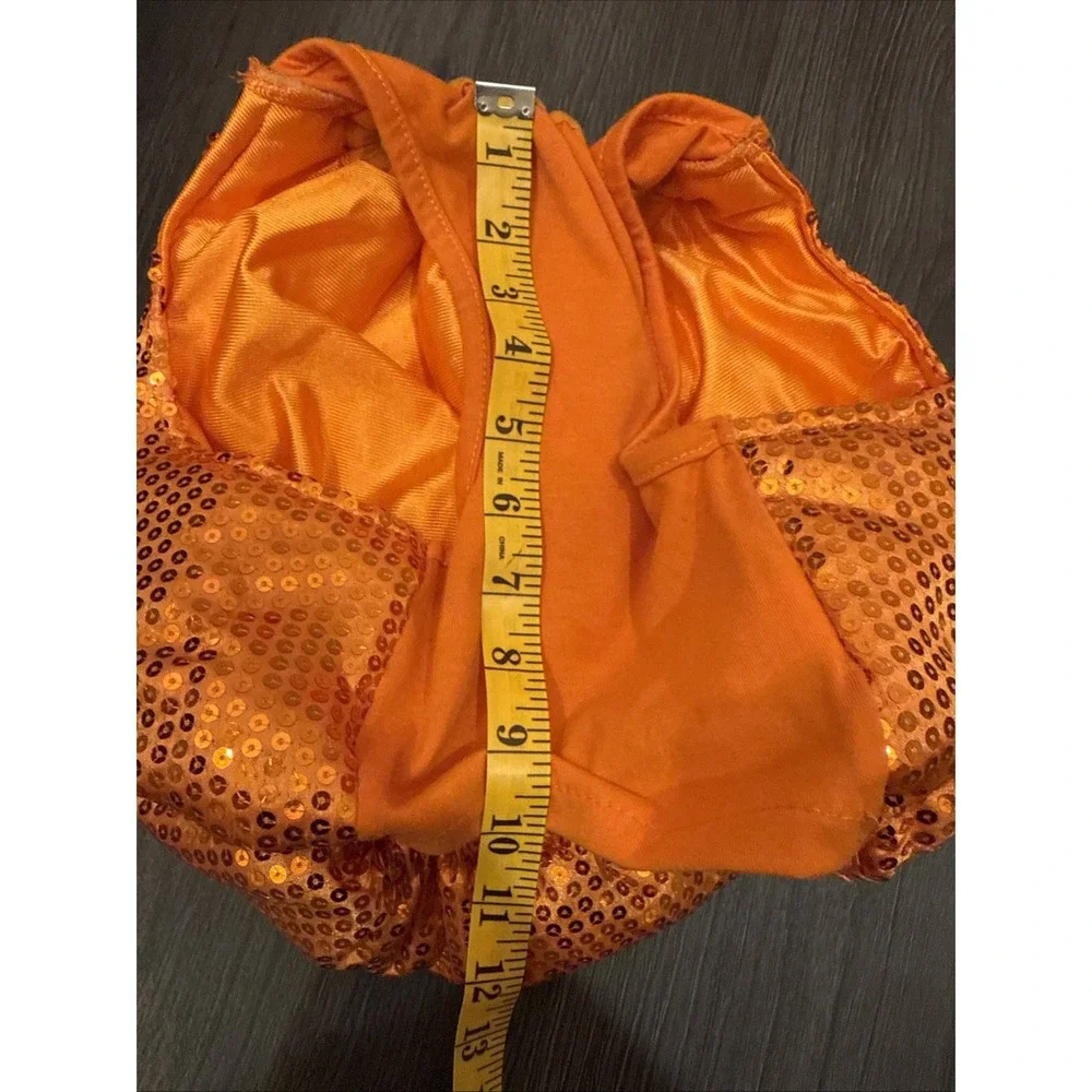 Simply Dog Halloween Sequined COSTUME ...Pumpkin Size M